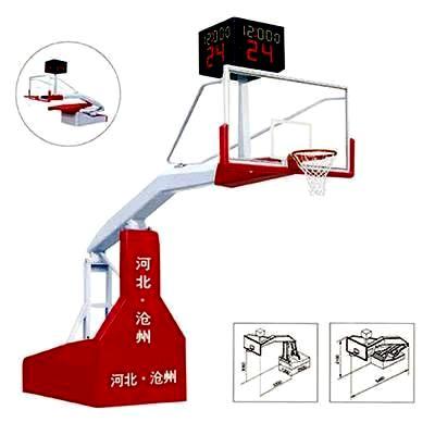  LQJ-002豪华电动液压篮球架(计时，二十四秒显示器另配)